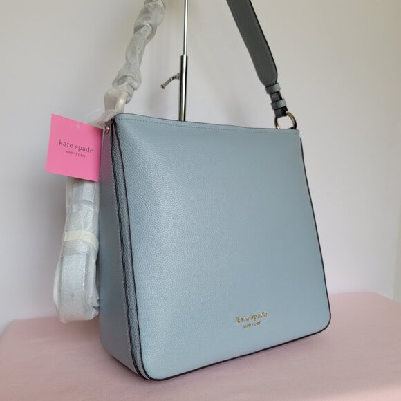 KATE SPADE Hudson Pebbled Leather Large Hobo Bag- Ocean Beach color 🎈$198.⭐ - Picture 2 of 16